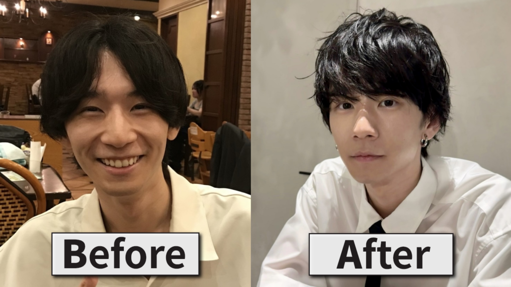 名古屋の男性外見コンサルBefore/After事例④：20代男性の垢抜けスタイリング